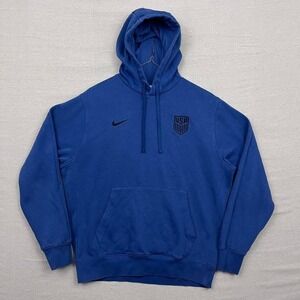 Nike U.S. Mens National Team Club‎ Soccer Pullover Fleece Blue Hoodie
